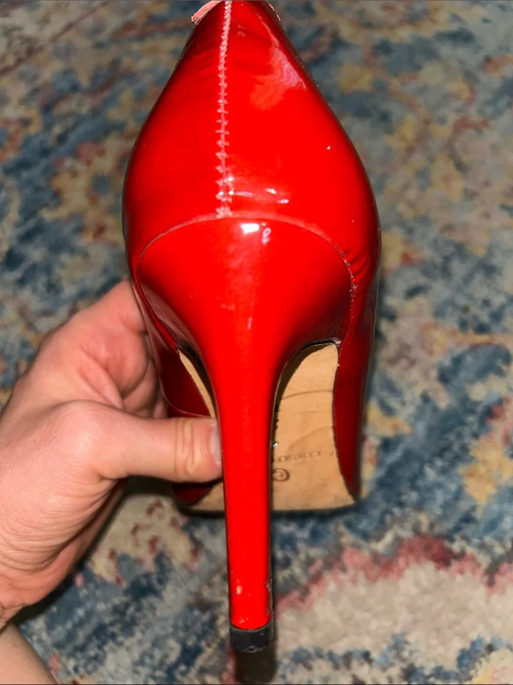 Corso Como Red Patent Round-Toe Pumps